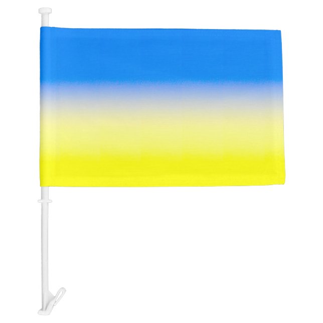 Blue and Yellow Ukraine Inspired peace anti war Car Flag (Front)