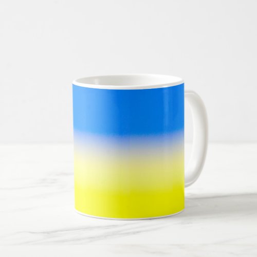 Blue and Yellow Ukraine Inspired peace anti war Coffee Mug