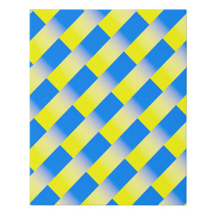 Blue and Yellow Ukraine Inspired peace anti war Faux Canvas Print