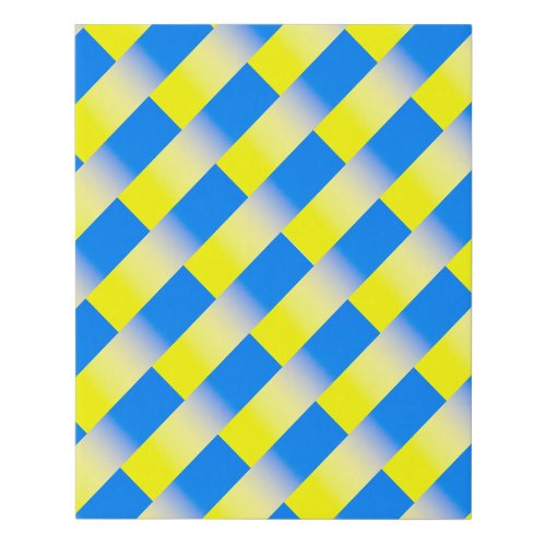 Blue and Yellow Ukraine Inspired peace anti war Faux Canvas Print