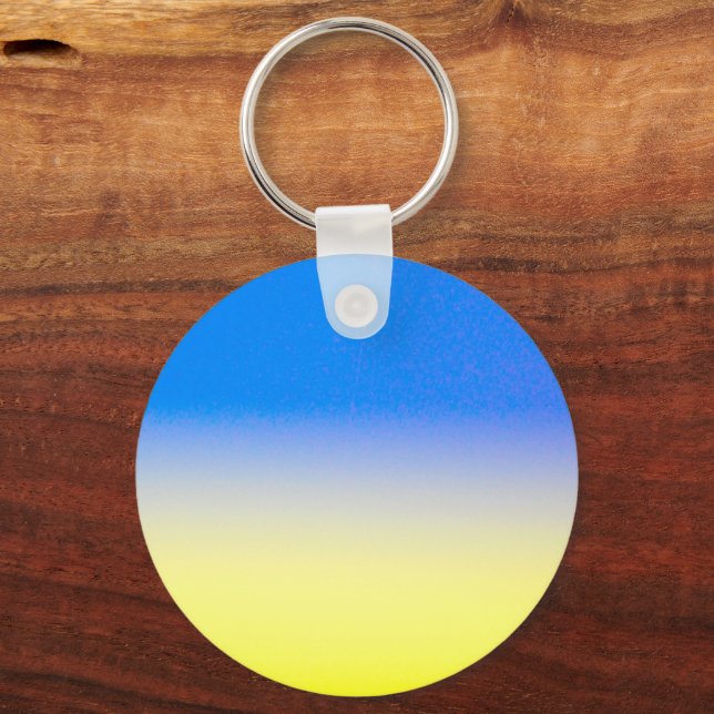 Blue and Yellow Ukraine Inspired peace anti war Keychain (Front)