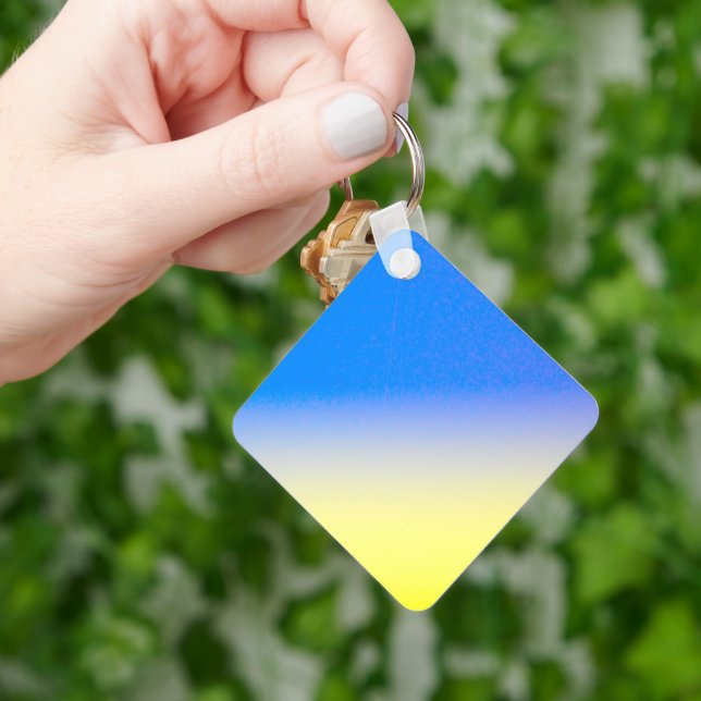 Blue and Yellow Ukraine Inspired peace anti war Keychain (Hand)