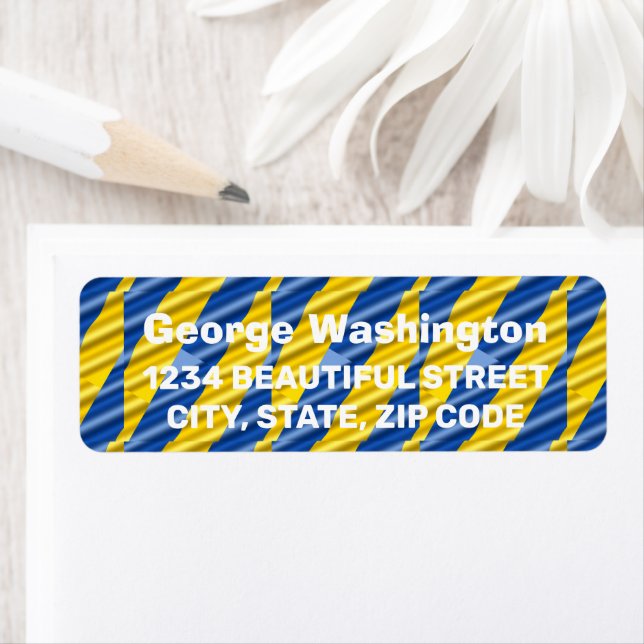 Blue and Yellow Ukraine Inspired peace anti war Label (Insitu)