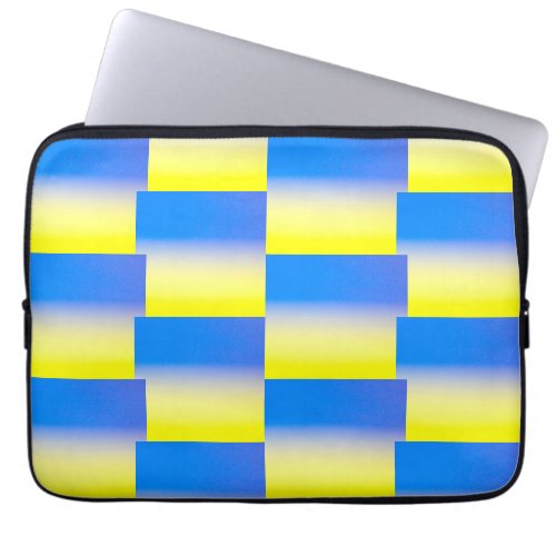 Blue and Yellow Ukraine Inspired peace anti war Laptop Sleeve