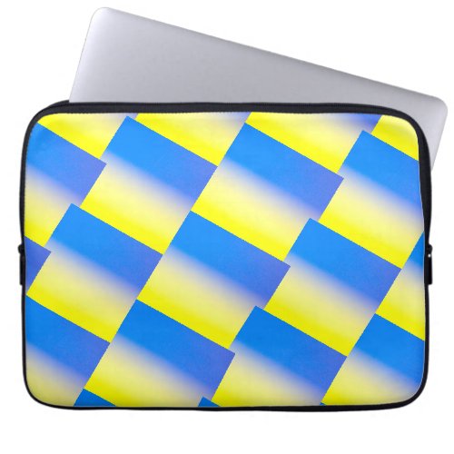 Blue and Yellow Ukraine Inspired peace anti war Laptop Sleeve