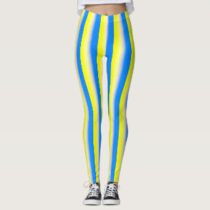 Blue and Yellow Ukraine Inspired peace anti war Leggings