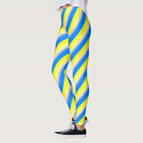 Blue and Yellow Ukraine Inspired peace anti war Leggings