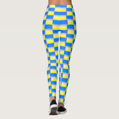 Blue and Yellow Ukraine Inspired peace anti war Leggings