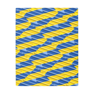 Blue and Yellow Ukraine Inspired peace anti war Metal Print