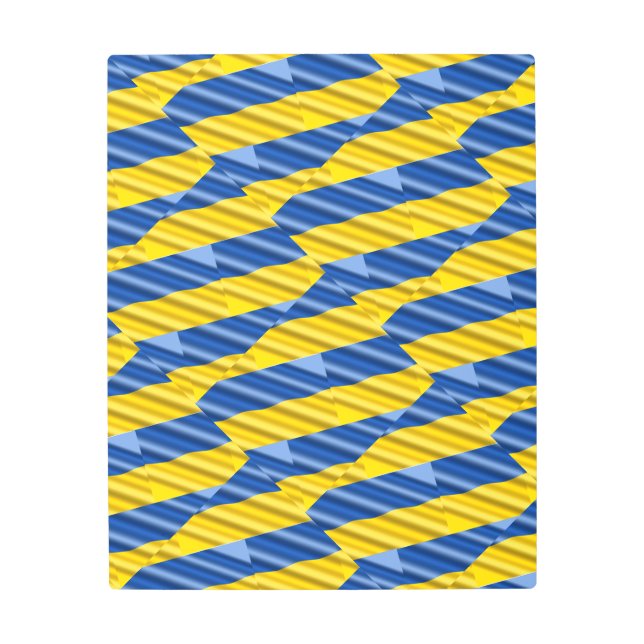 Blue and Yellow Ukraine Inspired peace anti war Metal Print (Front)