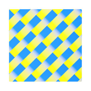 Blue and Yellow Ukraine Inspired peace anti war Metal Print