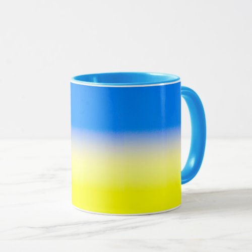 Blue and Yellow Ukraine Inspired peace anti war Mug