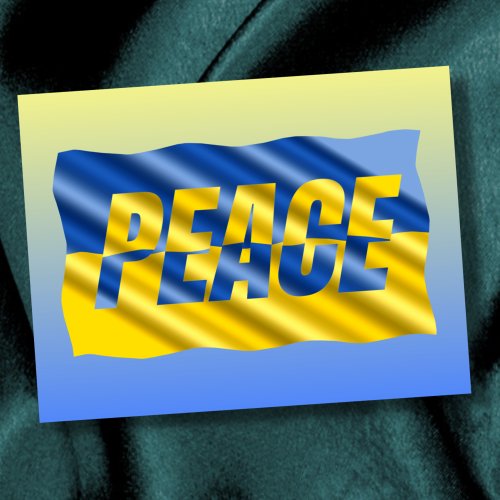 Blue and Yellow Ukraine Inspired peace anti war Postcard