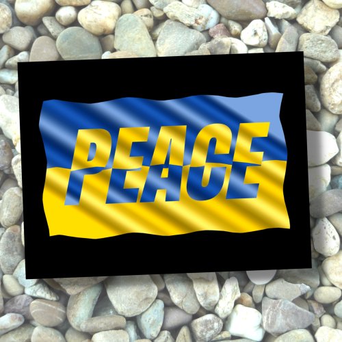 Blue and Yellow Ukraine Inspired peace anti war Postcard