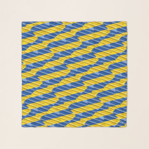 Blue and Yellow Ukraine Inspired Peace Anti War Scarf