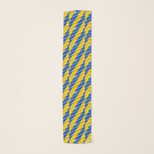 Blue and Yellow Ukraine Inspired Peace Anti War Scarf