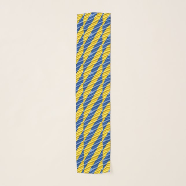 Blue and Yellow Ukraine Inspired Peace Anti War Scarf (Front)