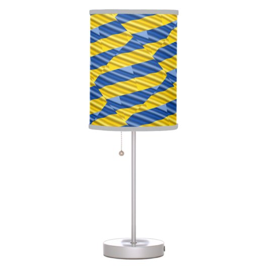 Blue and Yellow Ukraine Inspired peace anti war Table Lamp (Right)