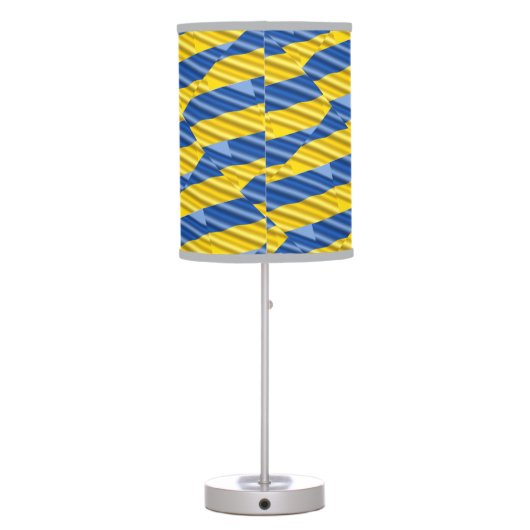 Blue and Yellow Ukraine Inspired peace anti war Table Lamp (Back)
