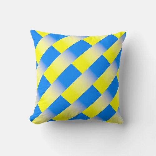 Blue and Yellow Ukraine Inspired peace anti war Throw Pillow