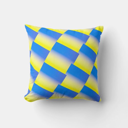 Blue and Yellow Ukraine Inspired peace anti war Throw Pillow