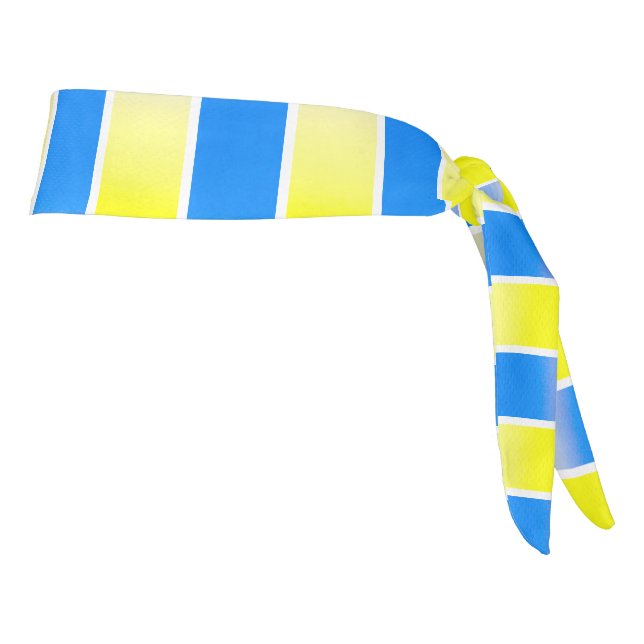 Blue and Yellow Ukraine Inspired peace anti war Tie Headband (Rotate 90)