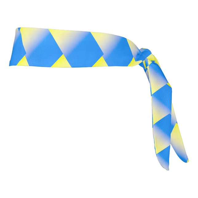Blue and Yellow Ukraine Inspired peace anti war Tie Headband (Rotate 90)