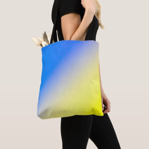 Blue and Yellow Ukraine Inspired peace anti war Tote Bag