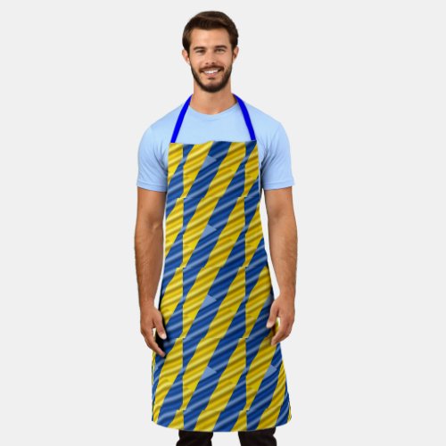 Blue and Yellow Ukraine Inspired Peace No War Apron