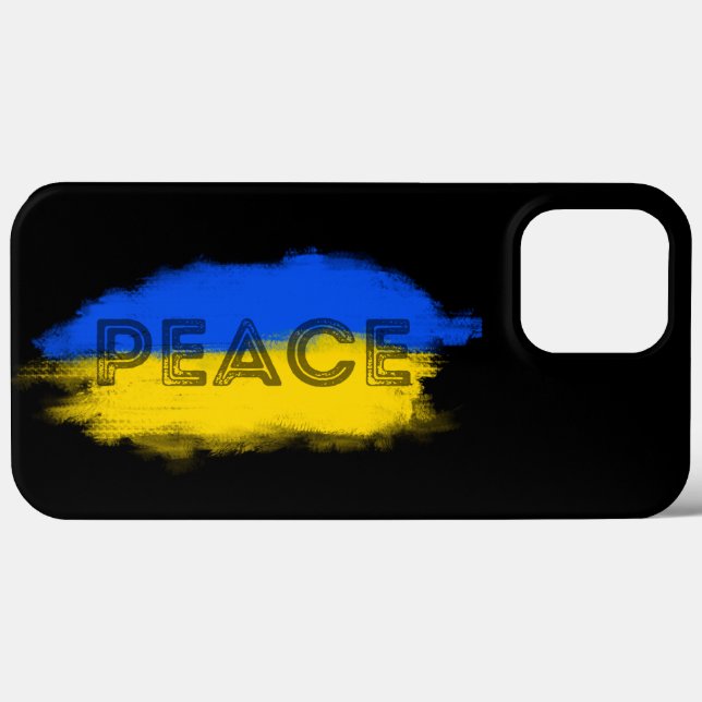 Blue and Yellow Ukraine Inspired Peace No War Case-Mate iPhone Case (Back (Horizontal))