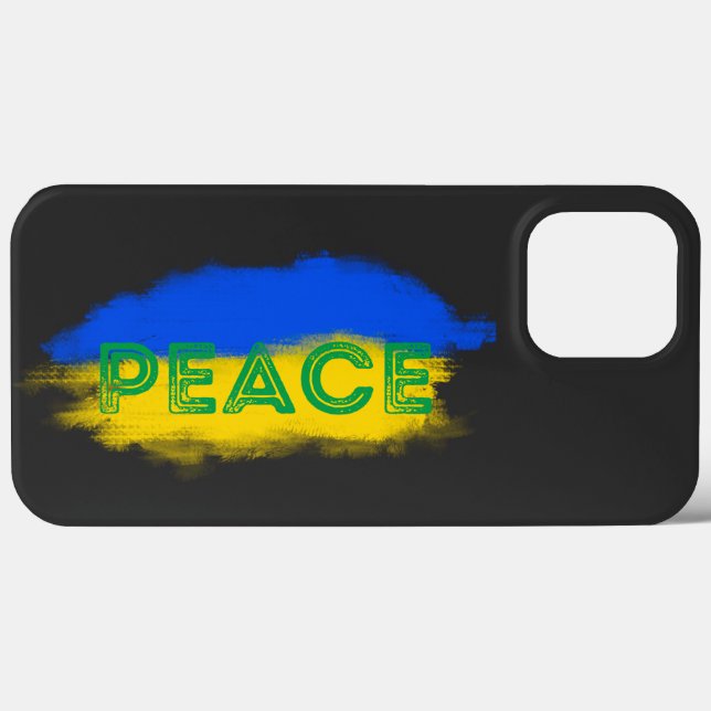 Blue and Yellow Ukraine Inspired Peace No War Case-Mate iPhone Case (Back (Horizontal))