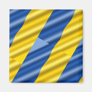 Blue and Yellow Ukraine Inspired Peace No War Magnet