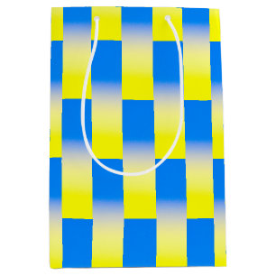 Blue and Yellow Ukraine Inspired peace no war Medium Gift Bag