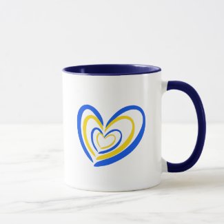 Blue and Yellow Ukraine Inspired Peace No War