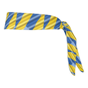 Blue and Yellow Ukraine Inspired Peace No War Tie Headband