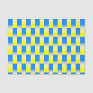 Blue and Yellow Ukraine Inspired peace no war Tissue Paper