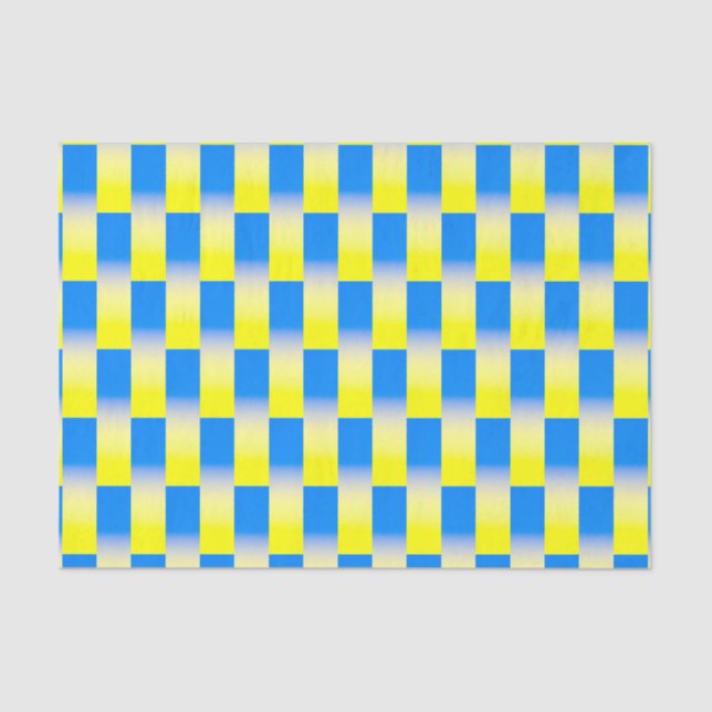 Blue and Yellow Ukraine Inspired peace no war Tissue Paper (Front)