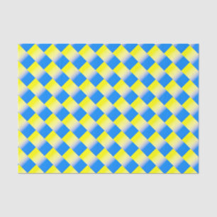 Blue and Yellow Ukraine Inspired peace no war Tissue Paper