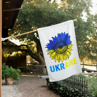 Blue and Yellow Ukrainian Bicolor House Flag