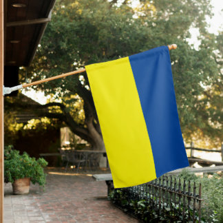 Blue and Yellow Ukrainian Bicolor House Flag