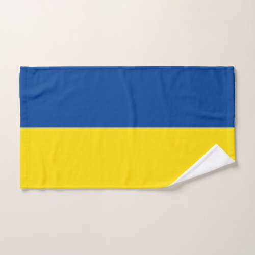 Blue and yellow Ukrainian flag bath towel set