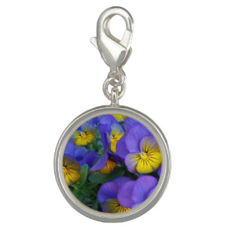 Blue and Yellow Violas Charm
