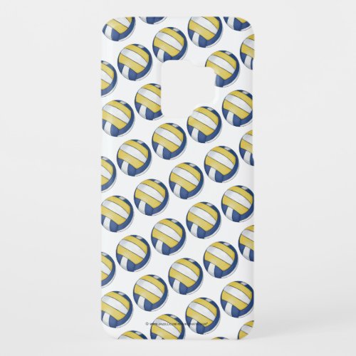 Blue and Yellow Volleyball Patterns Case_Mate Samsung Galaxy S9 Case