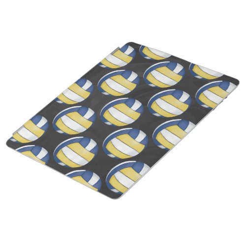 Blue and Yellow Volleyball Patterns iPad Smart Cover