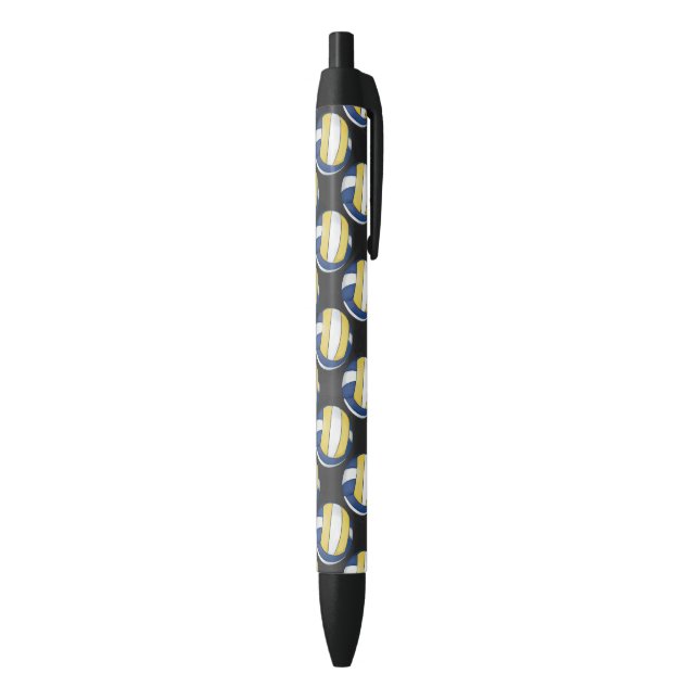 Blue and Yellow Volleyball Patterns Pen (Bottom (Vertical))