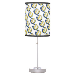 Blue and Yellow Volleyball Patterns Table Lamp