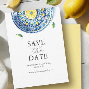 Blue and Yellow Wedding Save the Date