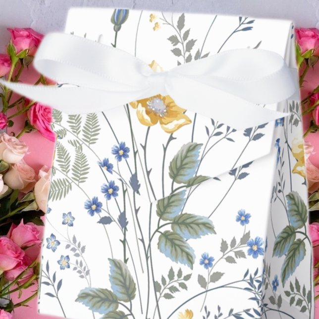 Blue and yellow wildflower Favor Box (Creator Uploaded)