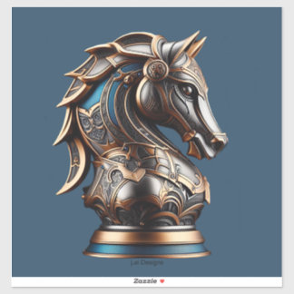 Blue andGold Knight Sticker