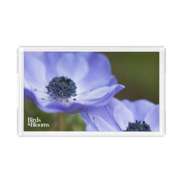 Blue Anemone Acrylic Tray (Front)